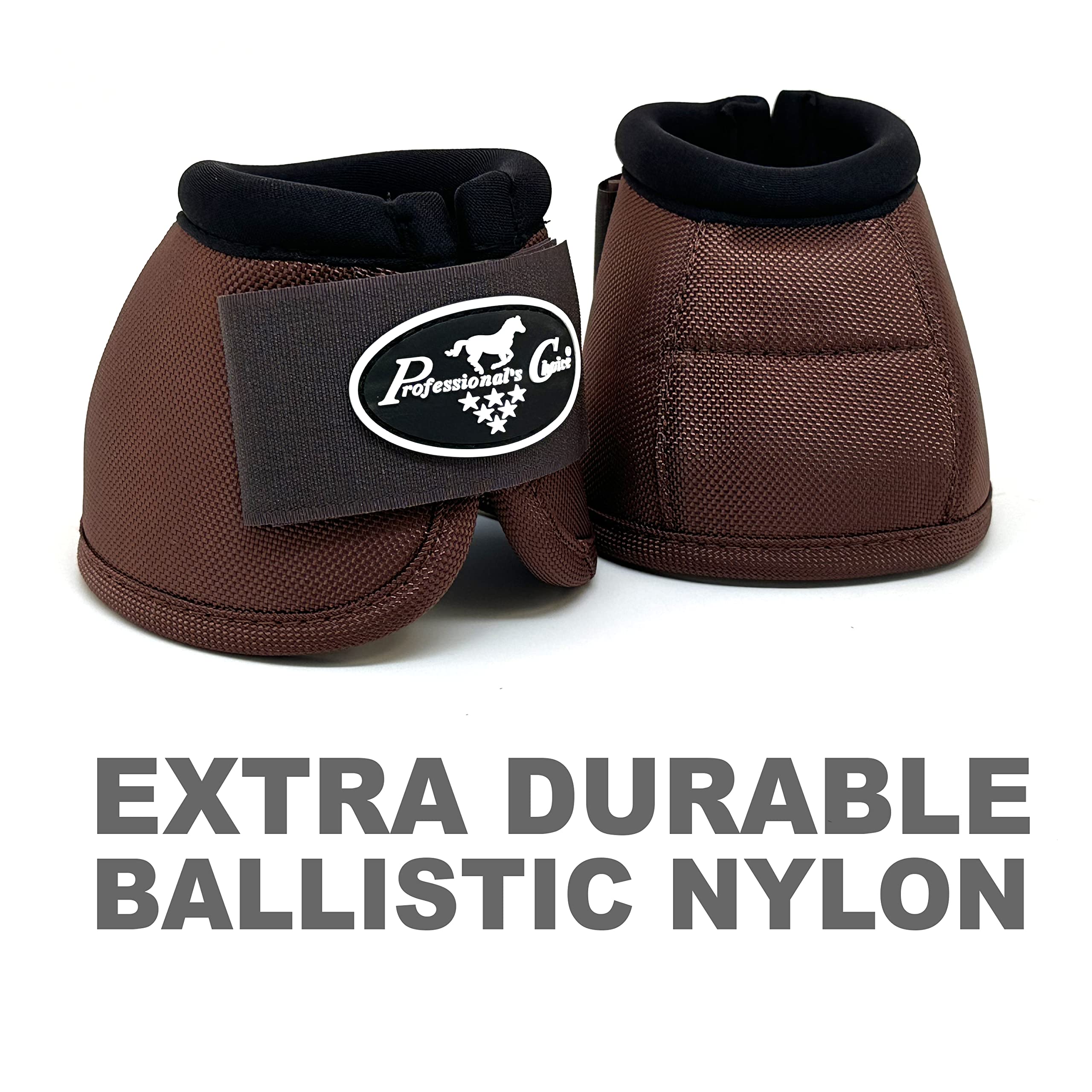Professionals Choice Equine Ballistic - Dos campanas para caballo., S, Chocolate