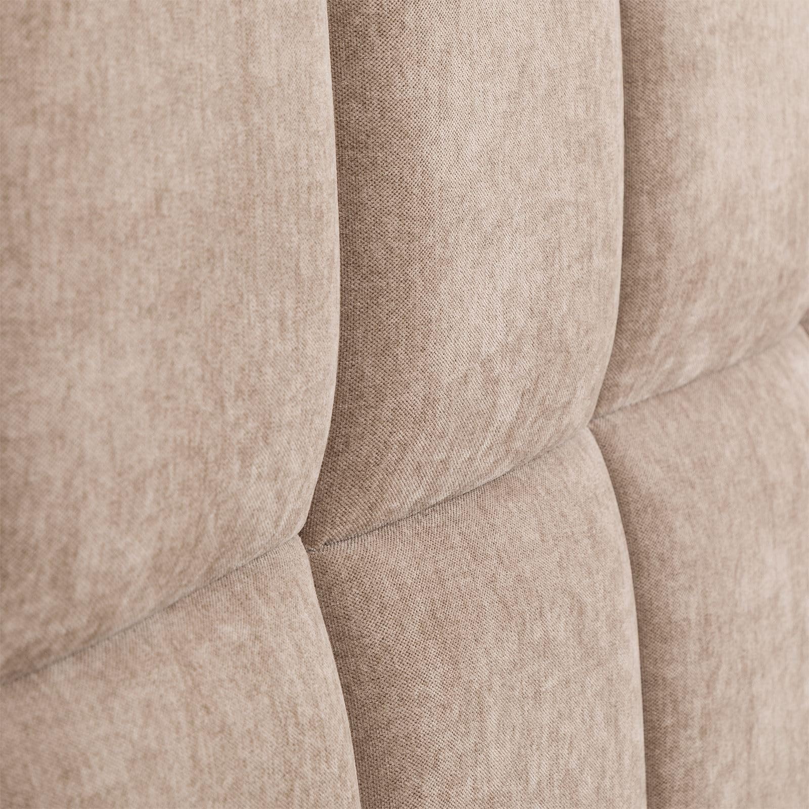 IDIMEX Polsterbett Emilia 180x200 cm, Braun - Bett mit Lattenrost, Bettgestell mit gepolstertem Kopfteil, Stoffbett mit moderner Steppung, Modernes Design und stabile Konstruktion
