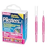 Piksters Interdental Brushes, 40 pk, Size 00, Interdental Tooth Brush for Extremely Tight Gaps, Gum Soft Bristles for Plaque Removal, Safe for Braces