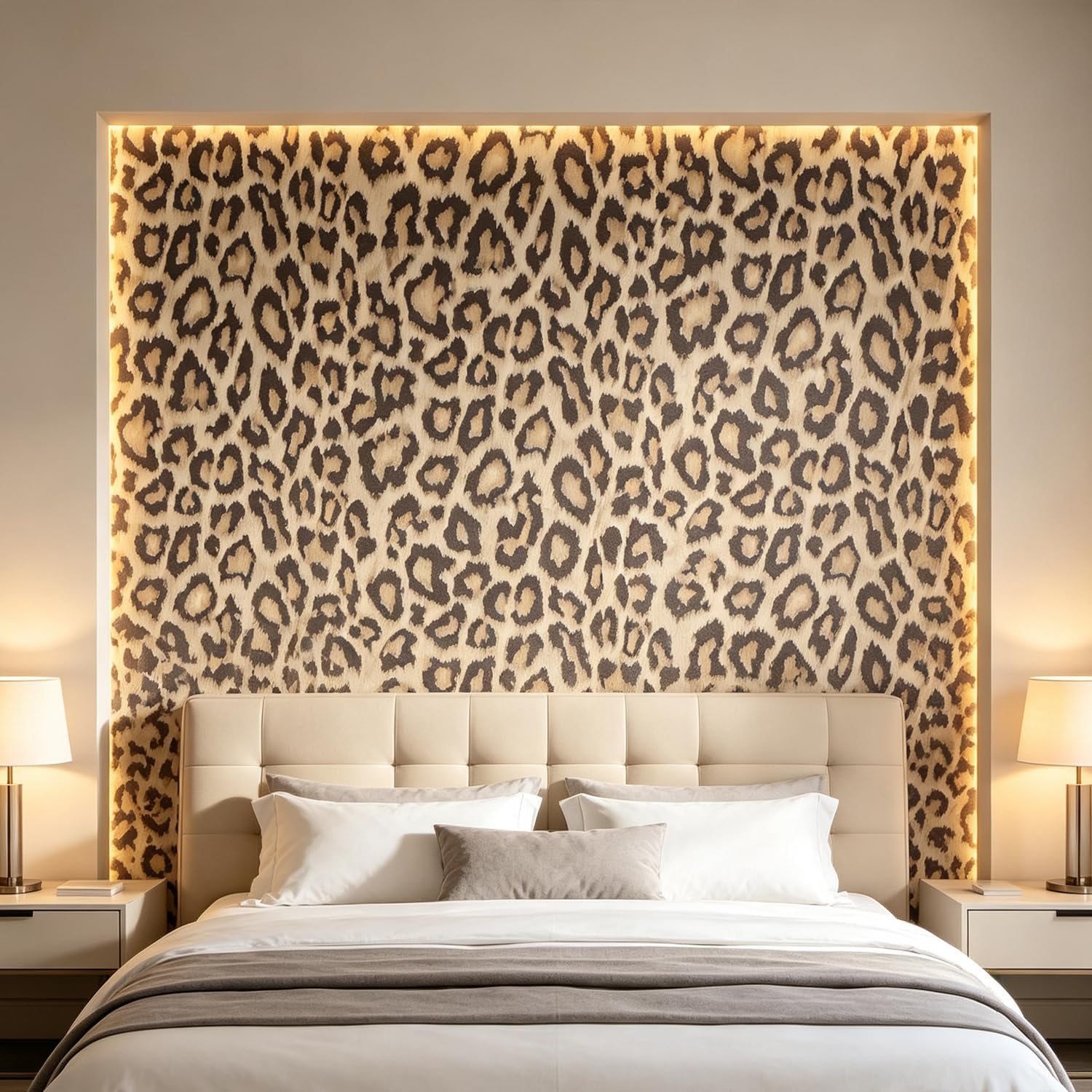 Vintage Brown Leopard Drawer Liner Shelf Contact Paper Animal Print Peel and Stick Wallpaper for Cabinets Drawers Countertop Furniture Wall Decor 17.7x117 Inches
