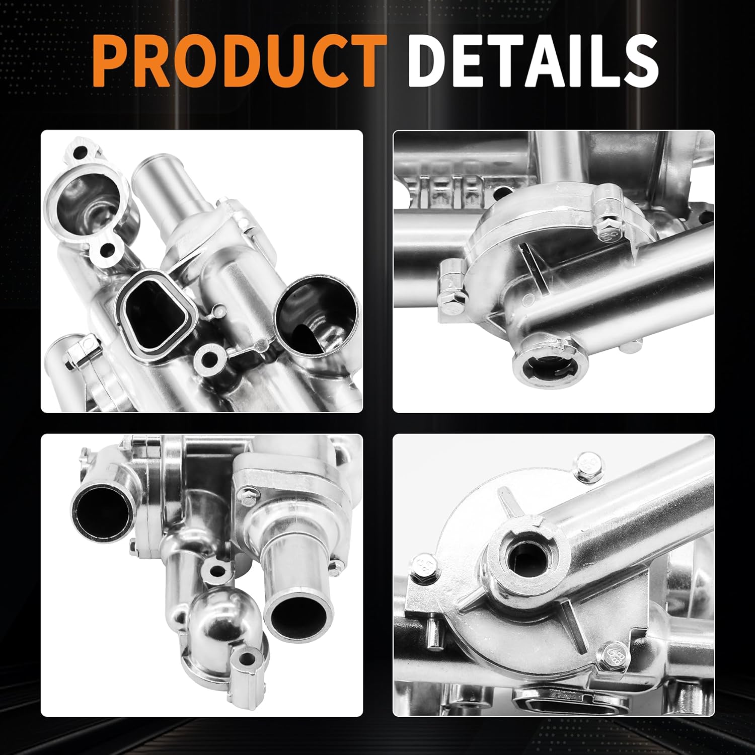 Upgraded Aluminium Thermostat Housing Compatible with Chrysler 200 2011-14 Sebring 2008-10 Dodge Avenger 2008-14 Journey 2009-17 Jeep Compass 2007-17 Patriot 2007-17, Replace 68003582AB