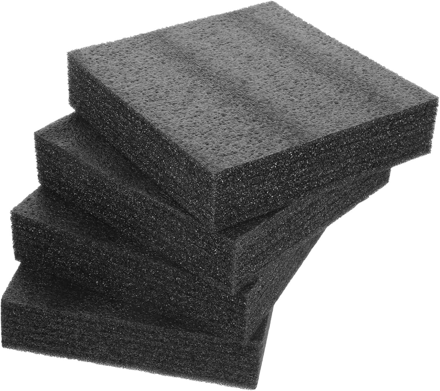 4pcs Black Boards Expanding Foam Packaging Inserts Flexible Protective Liners for Shipping Fragile Items and Craft Supplies