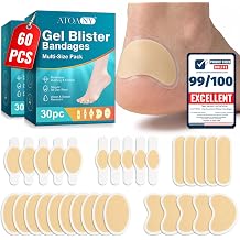 Premium 30 PCS Hydrocolloid Gel Blister Bandages for Feet Waterproof Protection Comfort Care Pads Heel Toe Foot Cushions Hiking Running Essentials Runners Hikers Gifts Travel Size