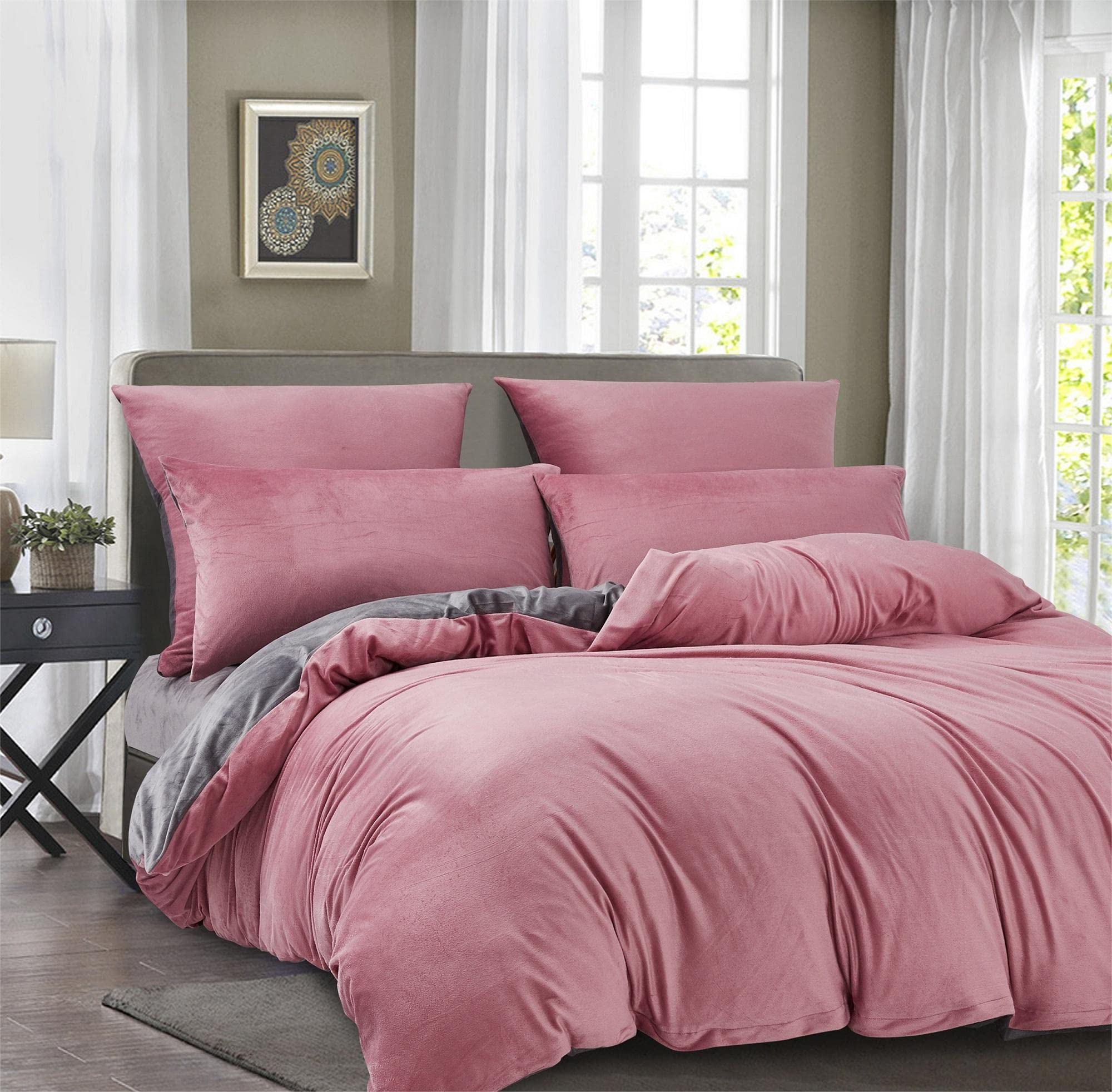 Damier Warme Winter Bettwäsche 200x200cm Türkis Petrol Cashmere Touch Plüsch Bettwäsche Set 3 Teilig -1 Bettbezug 200 x 200 cm mit Reißverschluss und 2 x Kopfkissenbezug 80 x 80 cm