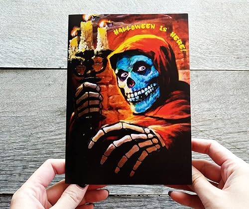 Miniatura 5 de PIXILUV HALLOWEEN MONSTERS Tarjetas de felicitación 12 tarjetas grandes  Personajes de Halloween y retratos de monstruos  Reimpresión de postales de