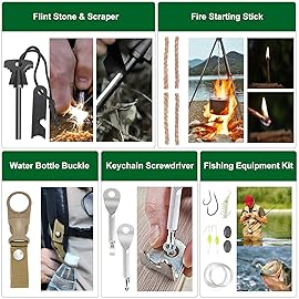 Gifts for Men Dad Christmas Husband Teenage Boy, Survival Kit 28 in 1, Survival Gear Tool Emergency Tactical Equipment Supplies Kits for Families Outdoors Camping Hiking Adventures