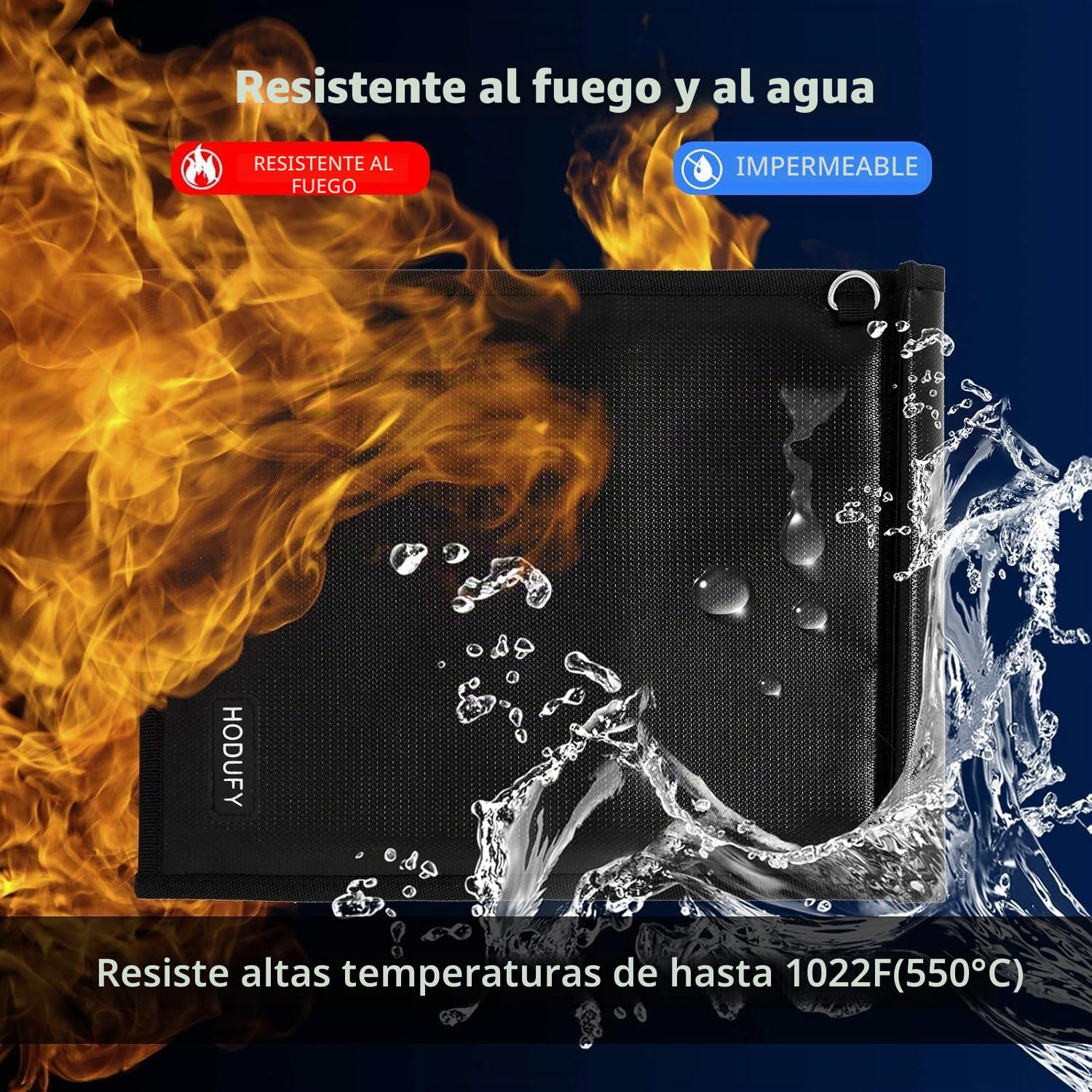 Faraday, Bolsa para tabletas (12.8x10 pulgadas), bolsa ignífuga e impermeable para llaves RFID, bolsa de bloqueo de señal