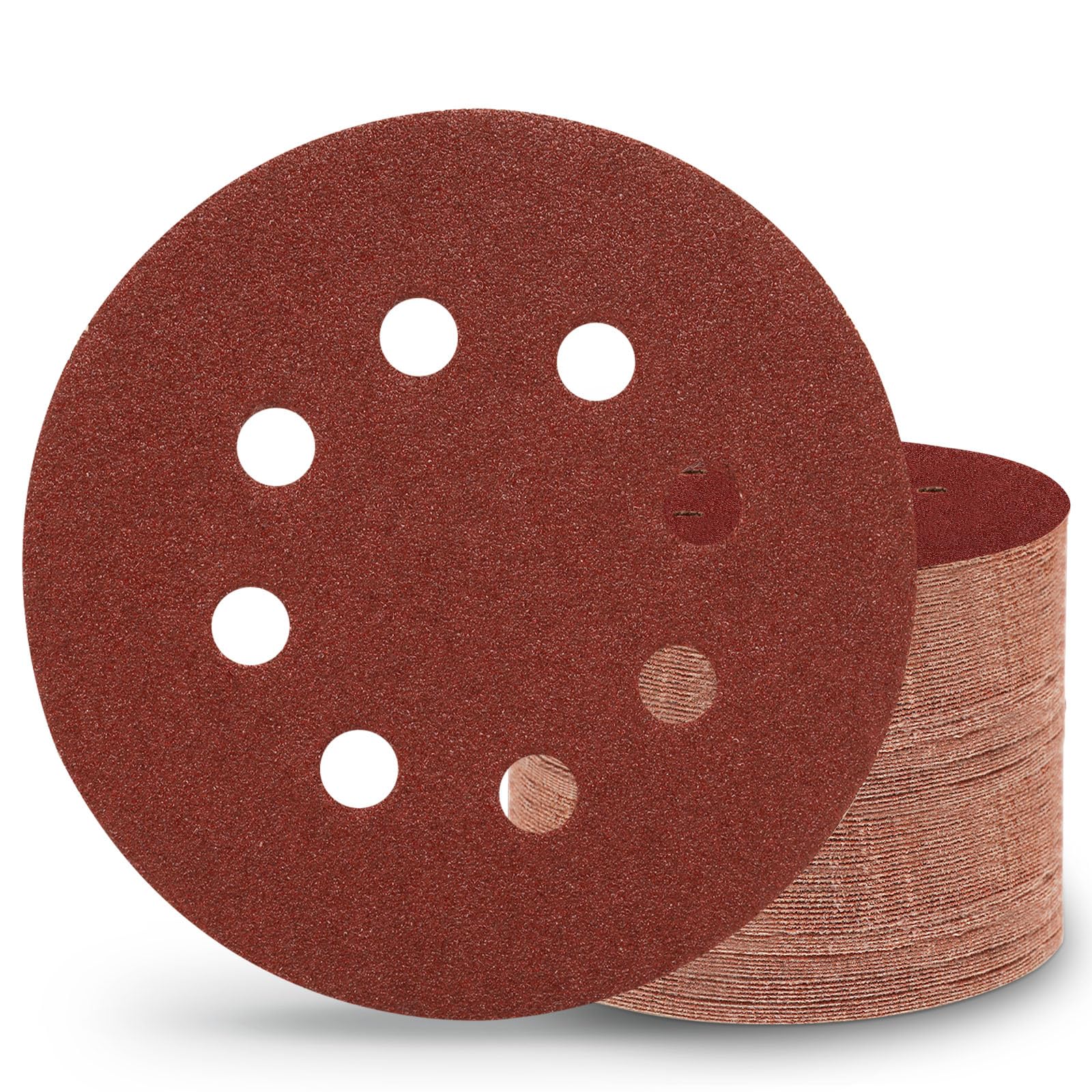 Szarint 100 PCS 80 Grit 5 Inch Sanding Discs, Hook and Loop Sandpaper for Random Orbital Sander