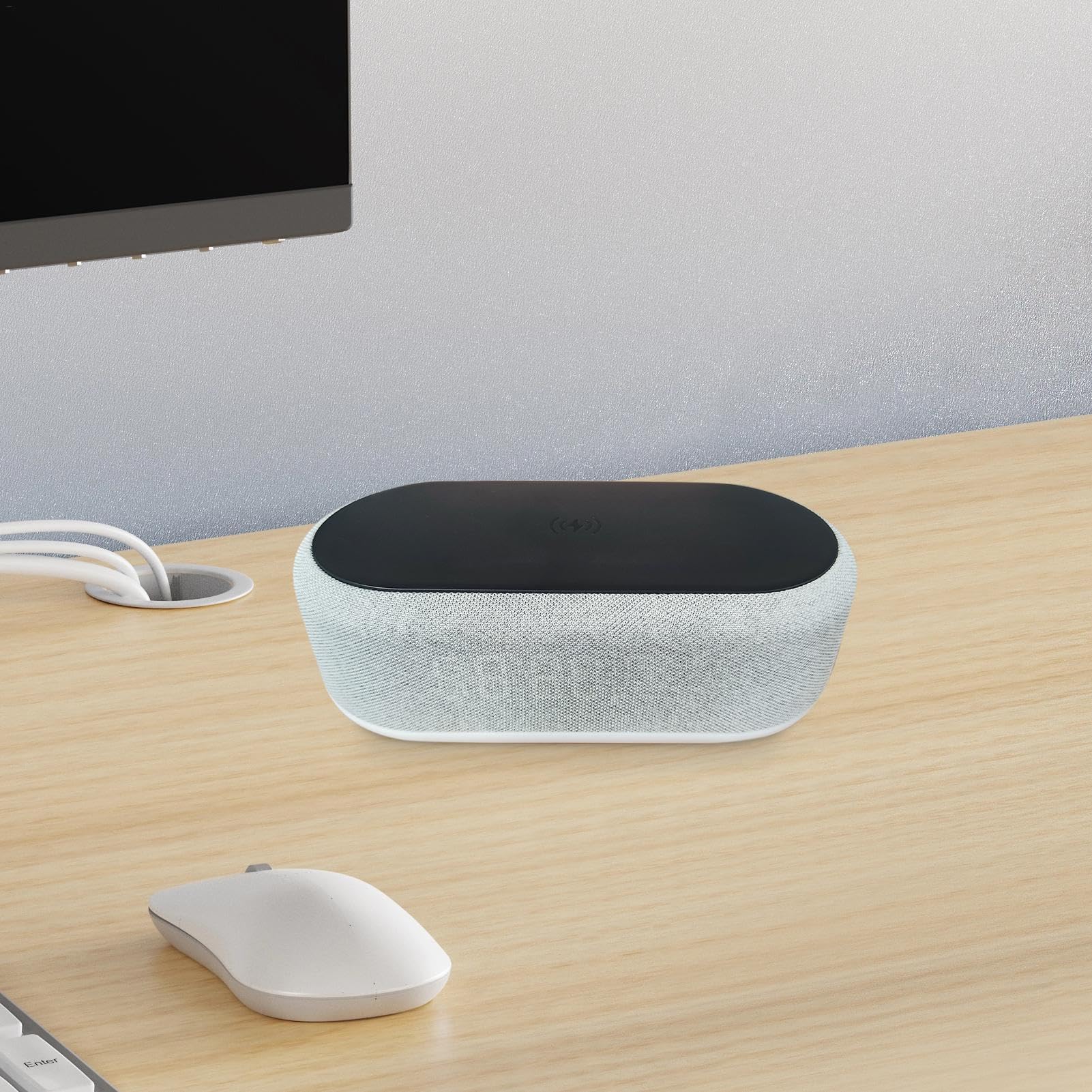 Sveglia con Ricarica Wireless Strumenti Di Gestione Del Con Display | Orologio Sveglia Da Tavolo Digitale per Scrivania Tavolo e Soggiorno