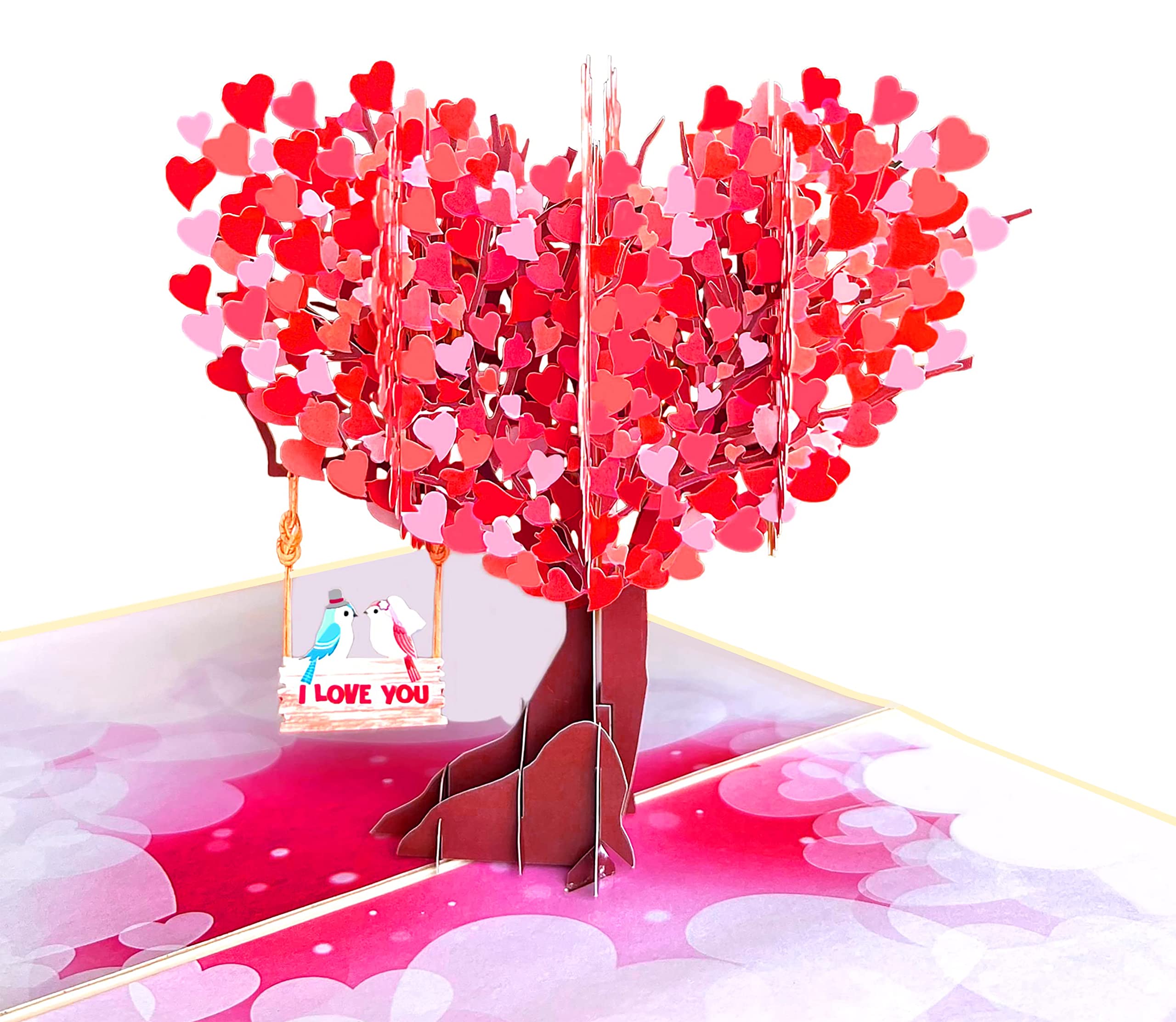 Anniversary Card, Bird Couple - I Love You, 20x15 cm