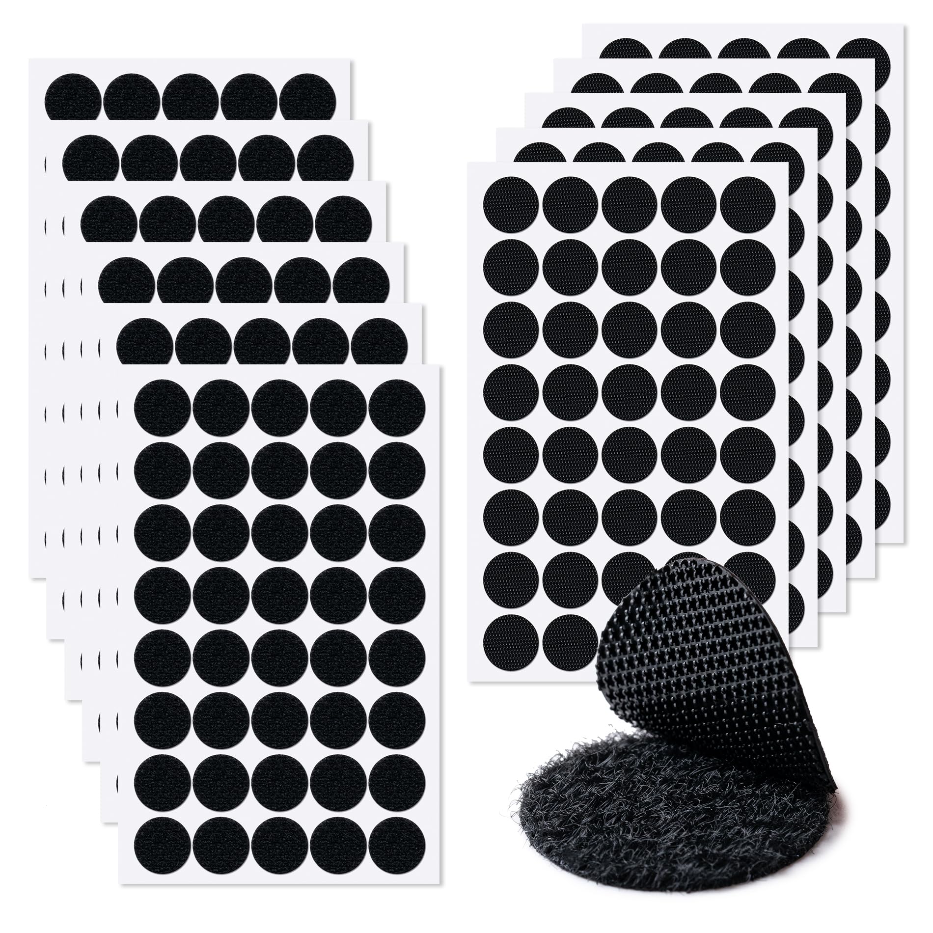 BOOMIBOO Self Adhesive Dots,320pcs(640Pairs) 0.75” Diameter,Self Adhesive Round Circle Sticky Sticker Dots Perfect use for Arts and Crafts School,