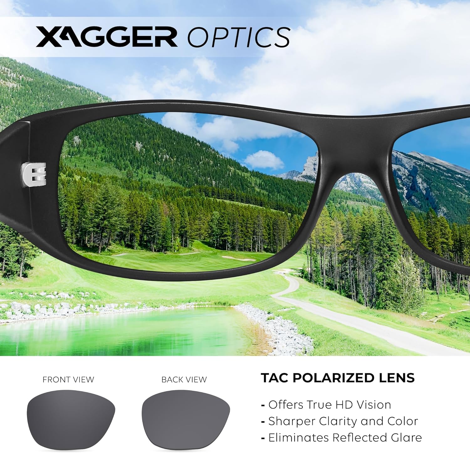 Xagger Sports Polarized Sunglasses for Men Wrap Around TR90 Frame Sun Glasses - Image 4
