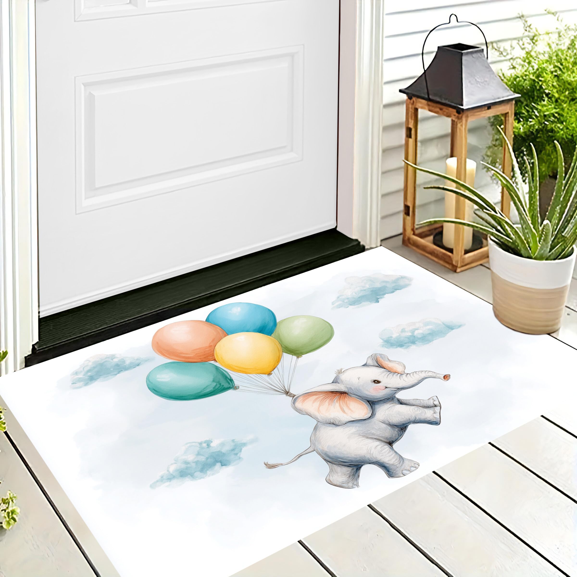 Tapis de chambre lit 50x80cm impression animaux aquarelle 3D