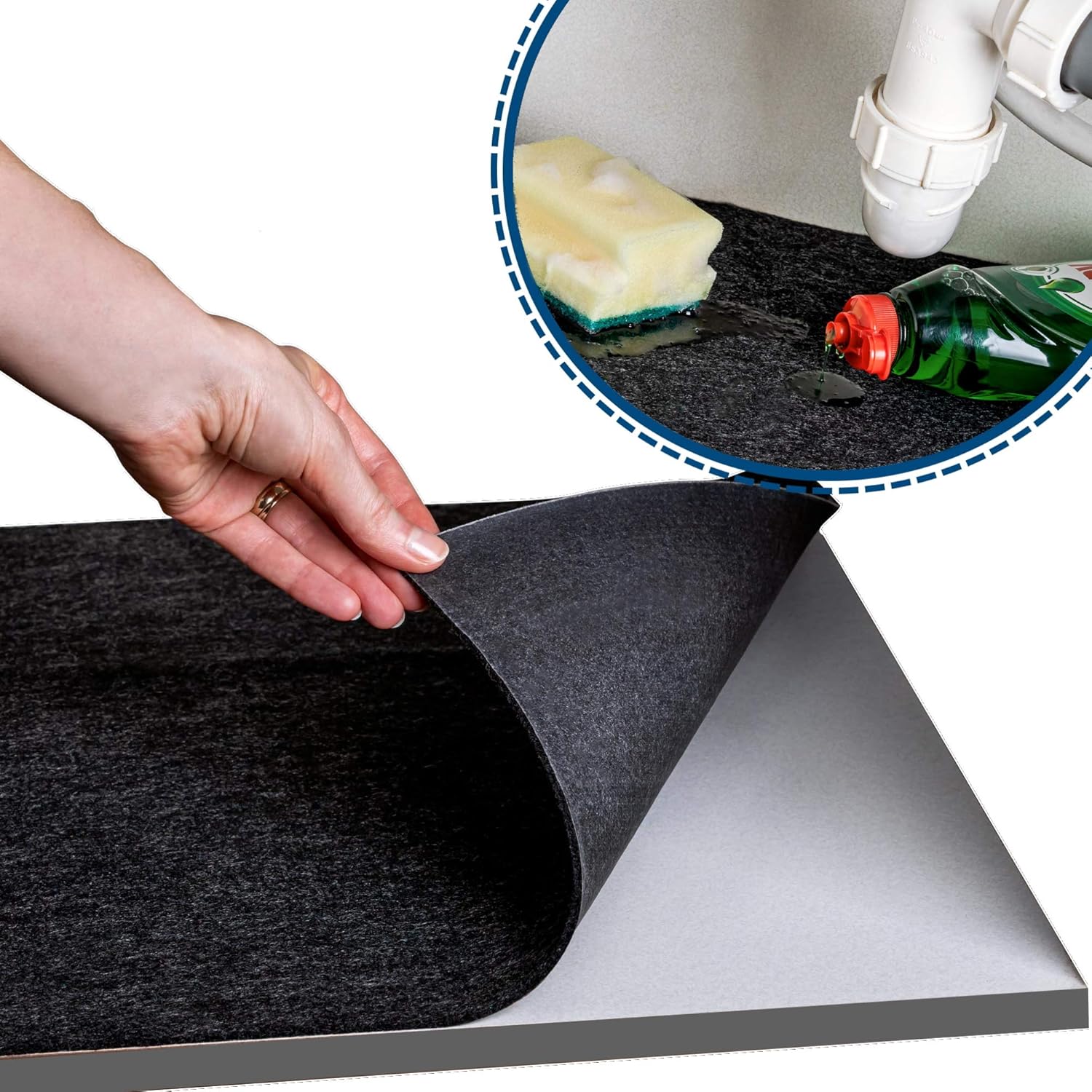 SKATCO NoLeak Kitchen Cupboard Shelf Liner and Waterproof