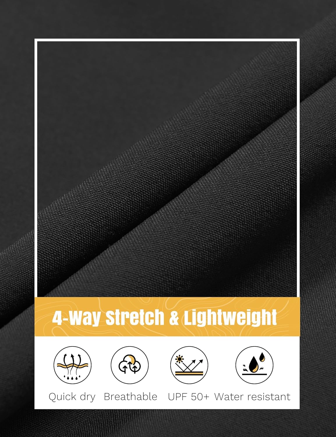 FitsT4 Sports Mens Shorts 7 Inch Inseam Stretch Water Resistant Hiking Cargo Shorts with Elastic Waistband