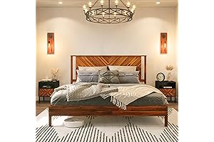 Vivian - Rustic & Scandinavian King Wood Bed
