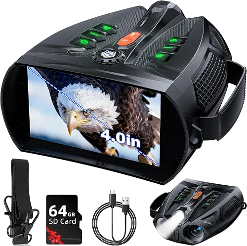 4K Night Vision Goggles, 4.0" HD Screen Night Vision Binoculars