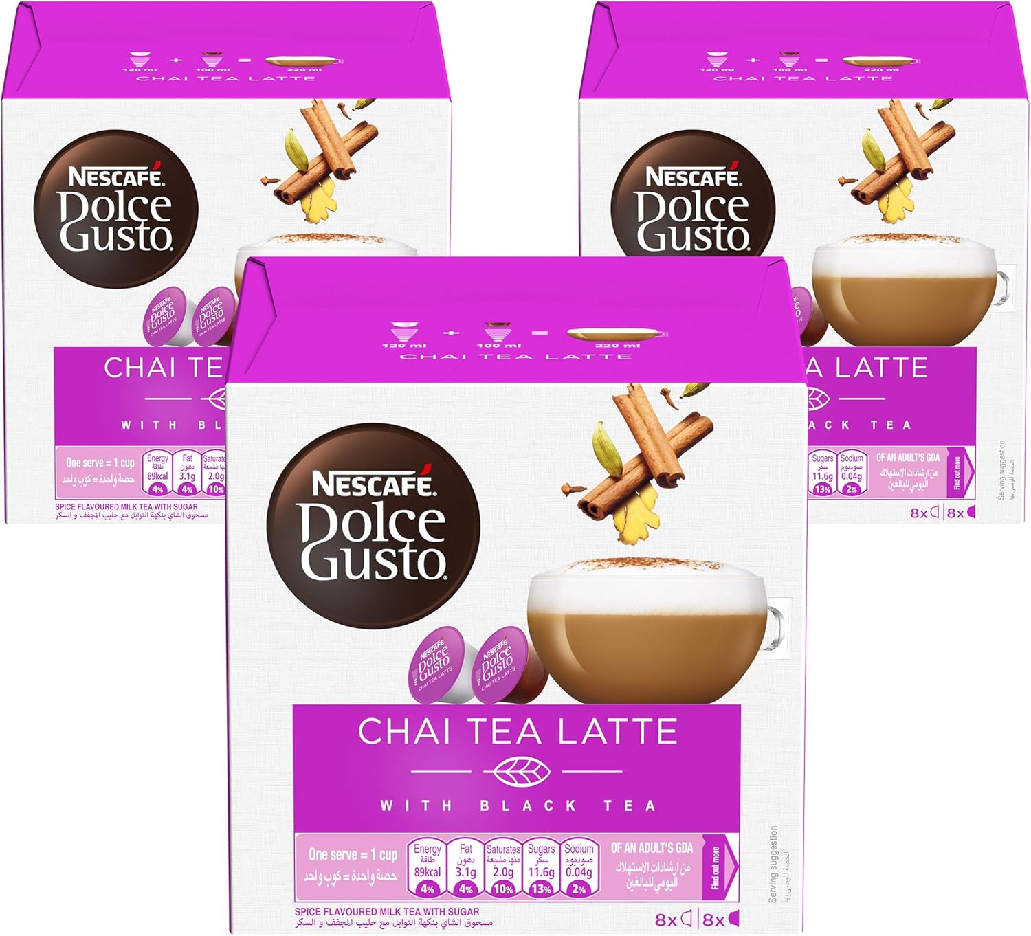 Nescafe Dolce Gusto Chai Tea Latte Coffee 48 Capsules, 24 Cups Amazon.co.uk Grocery