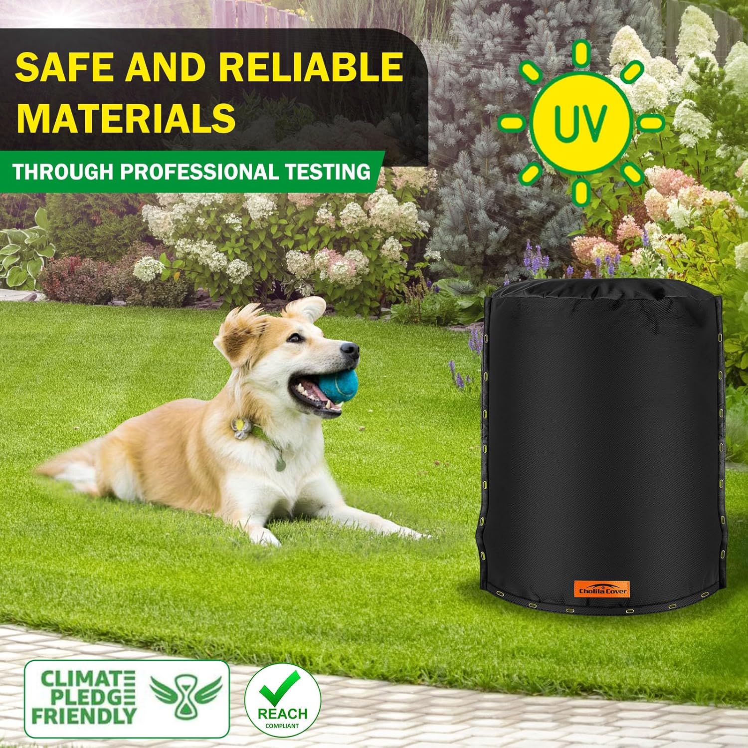 Snap 3-Way Opening Round Water Pressure Tank Cover - (5°F) Water Tank Insulated Cover - 24"Dia x 34"H Water Pressure Tank Cover for Outdoor Winter Freeze Protection Black - Image 6