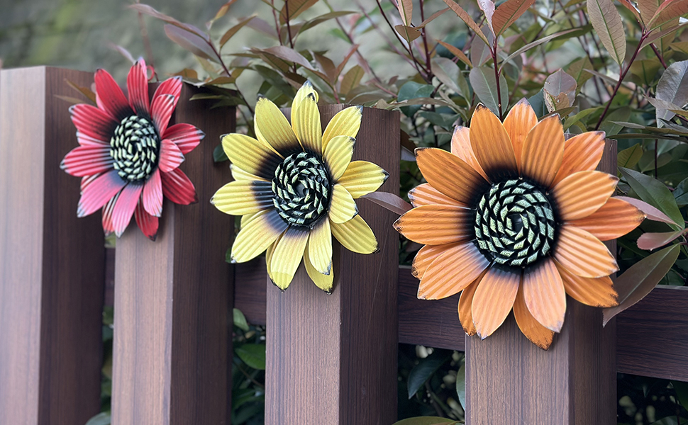 Amazon.com : WKHOMEDECO Sunflower Outdoor Metal Wall Art - 3Pack 9