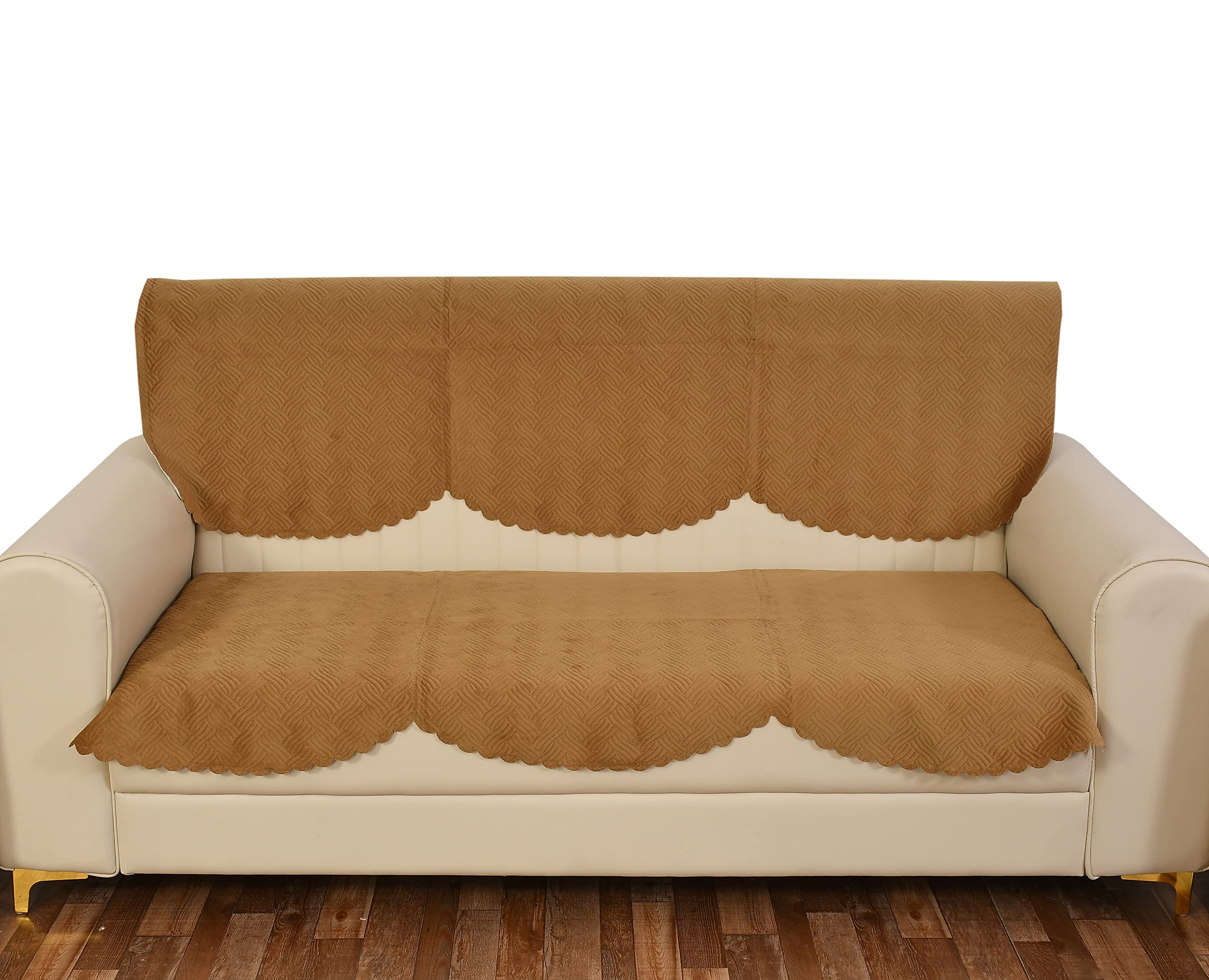 Pink Quilted Sofa Cover - Velvet 1 Seater Cover -28 Pink Quilted Sofa Cover - Velvet 1 Seater Cover -28