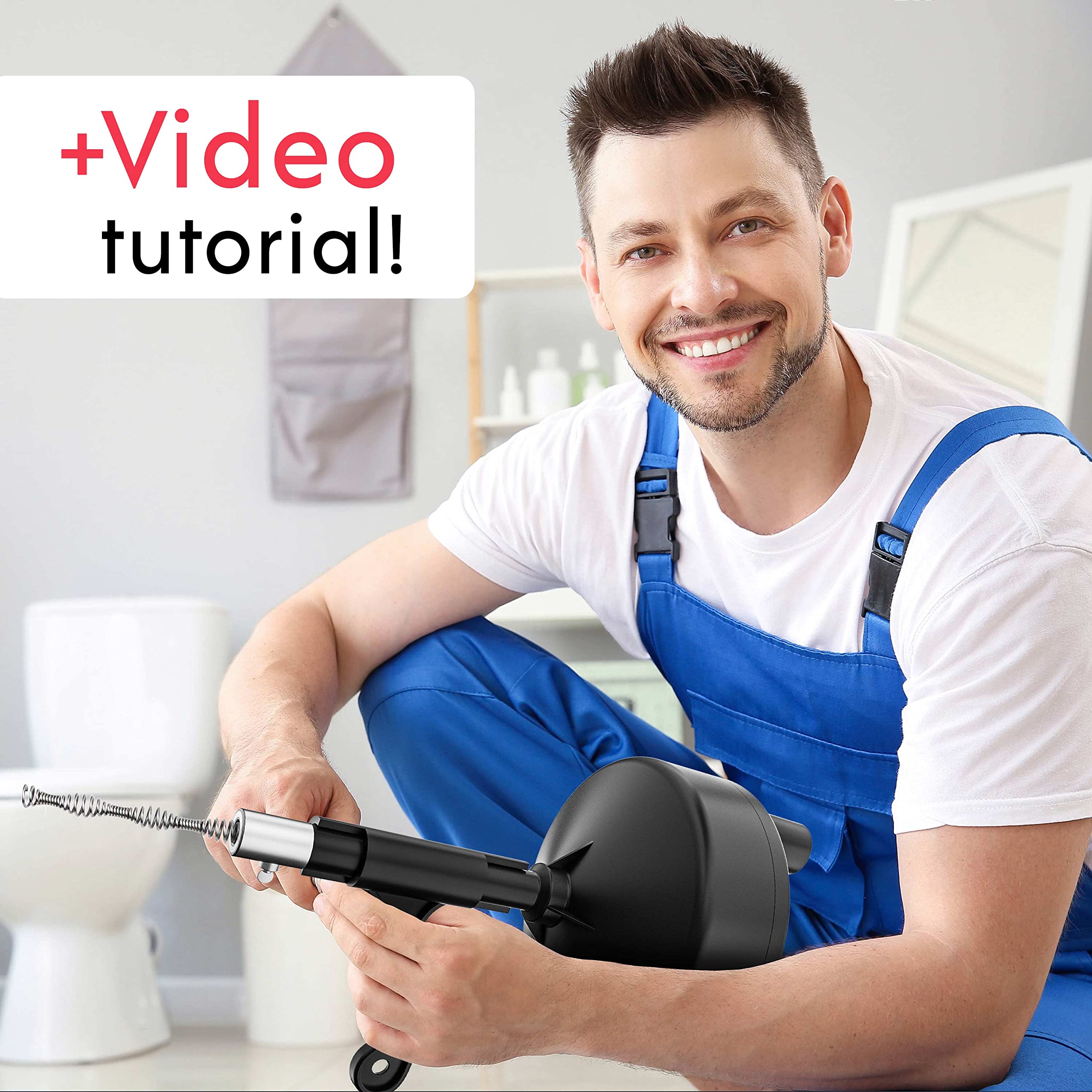 Spirale Pulizia Tubi Meisterfaktur - 7,5 Metri - Per Sturare Scarichi Fai Da Te - Foto 4