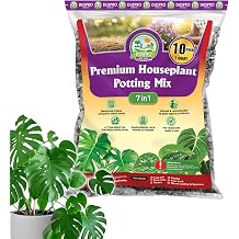 DUSPRO Pre-Mixed 7in1 House Plant Potting Mix, Drainage & Root Airflow, 1QT