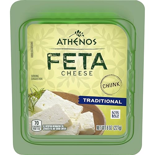 Athenos Chunk Traditional Feta Cheese (8 oz Tub)