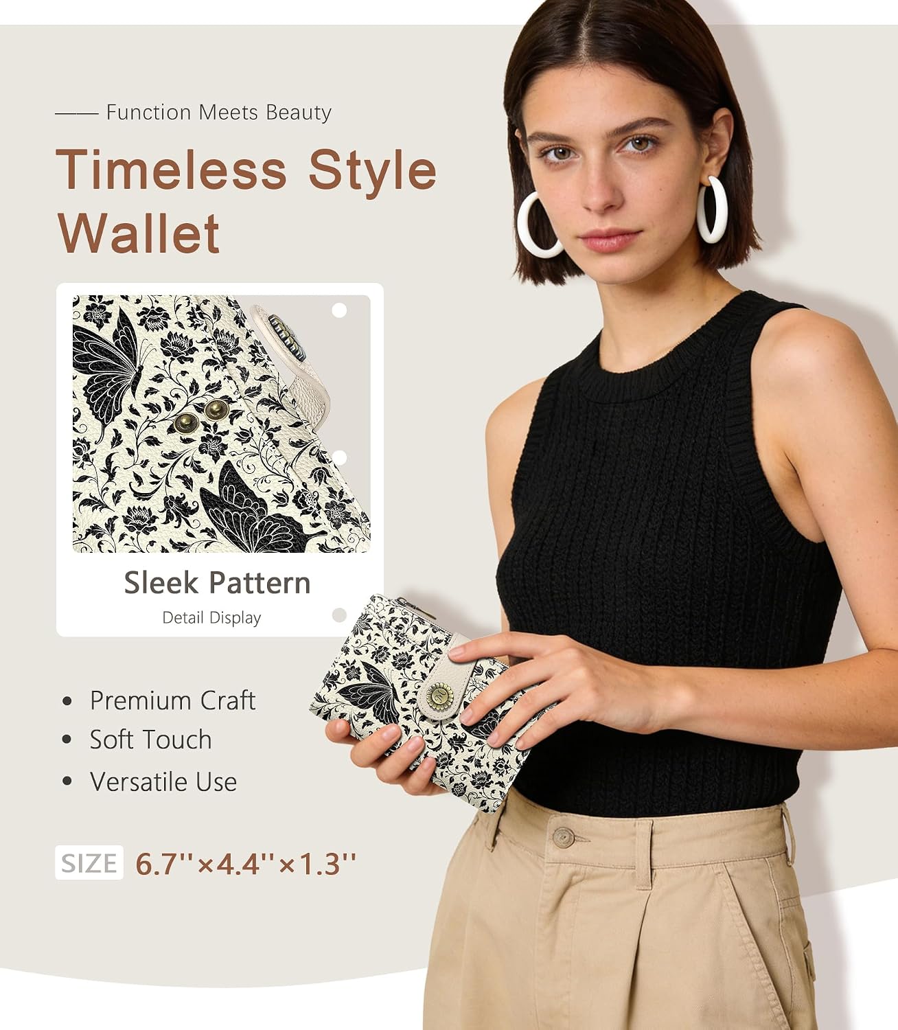 Butterfly Wallet Women RFID, Passport Holder, Credit Card Holder image 2