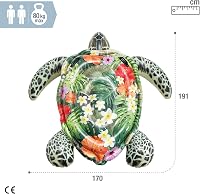 Intex Teknős Felfújható Úszógumi - 191x171cm Zöld Vízi Játék Gyerekeknek, Medencébe és Strandra, 80kg Teherbírás 2
