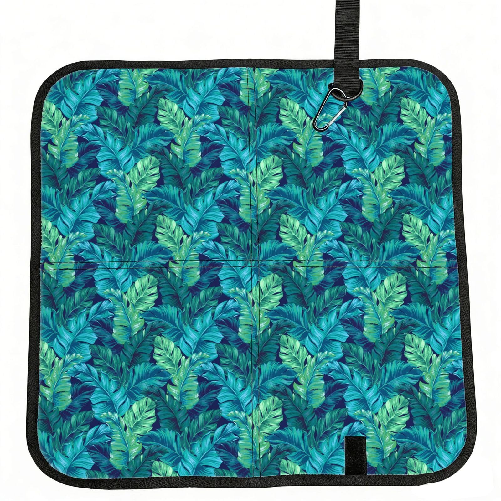ERCgad Tropical Palm Leaves Print Foldable Seat Cushion Portable Chair Pad Lightweight Travel Outdoor Office Home