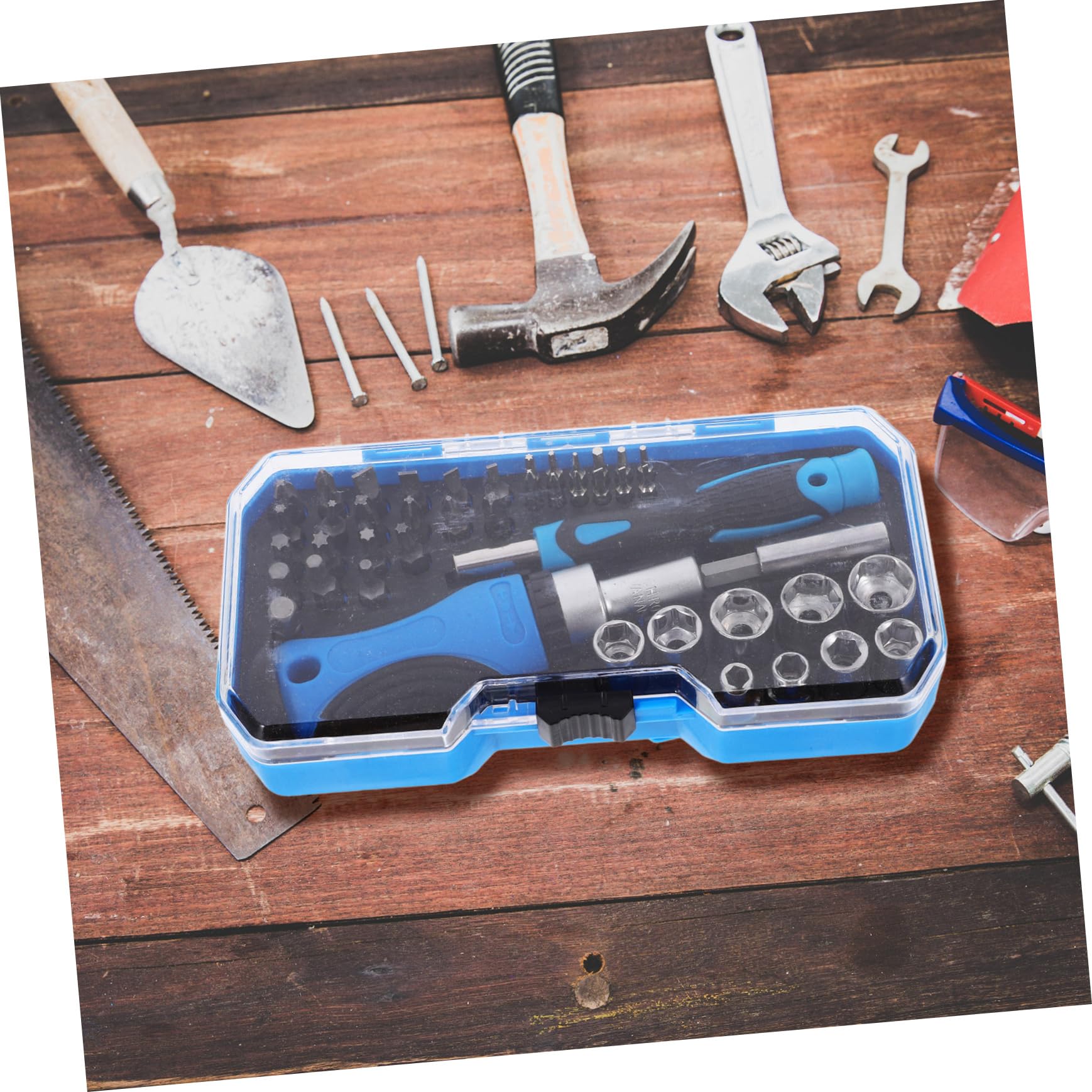 VILLCASE Set Cacciavite a Cricchetto con 44 Pezzi, Punte e Bussole in Acciaio al Cromo Vanadio, per Riparazioni Domestiche ed Elettroniche
