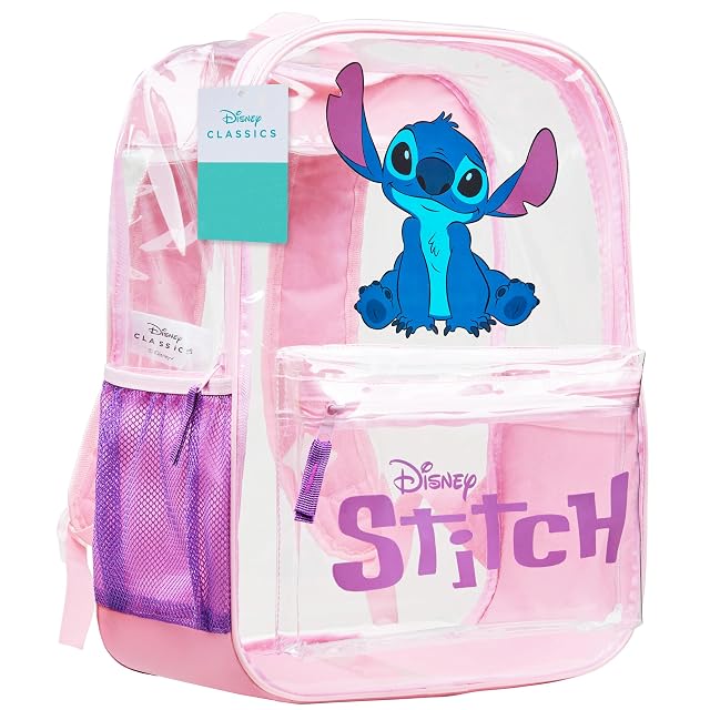 Disney Stitch Clear Backpack for School Gifts for Girls Teens Clear Bag for Stadium Events Cute Backpack for