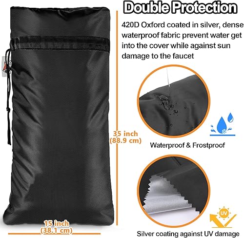 Miniatura 3 de Cubierta extendida para grifo de exterior para parque de casas rodantes aislada, aislamiento Thinsulate 3M protector de congelación para invierno y