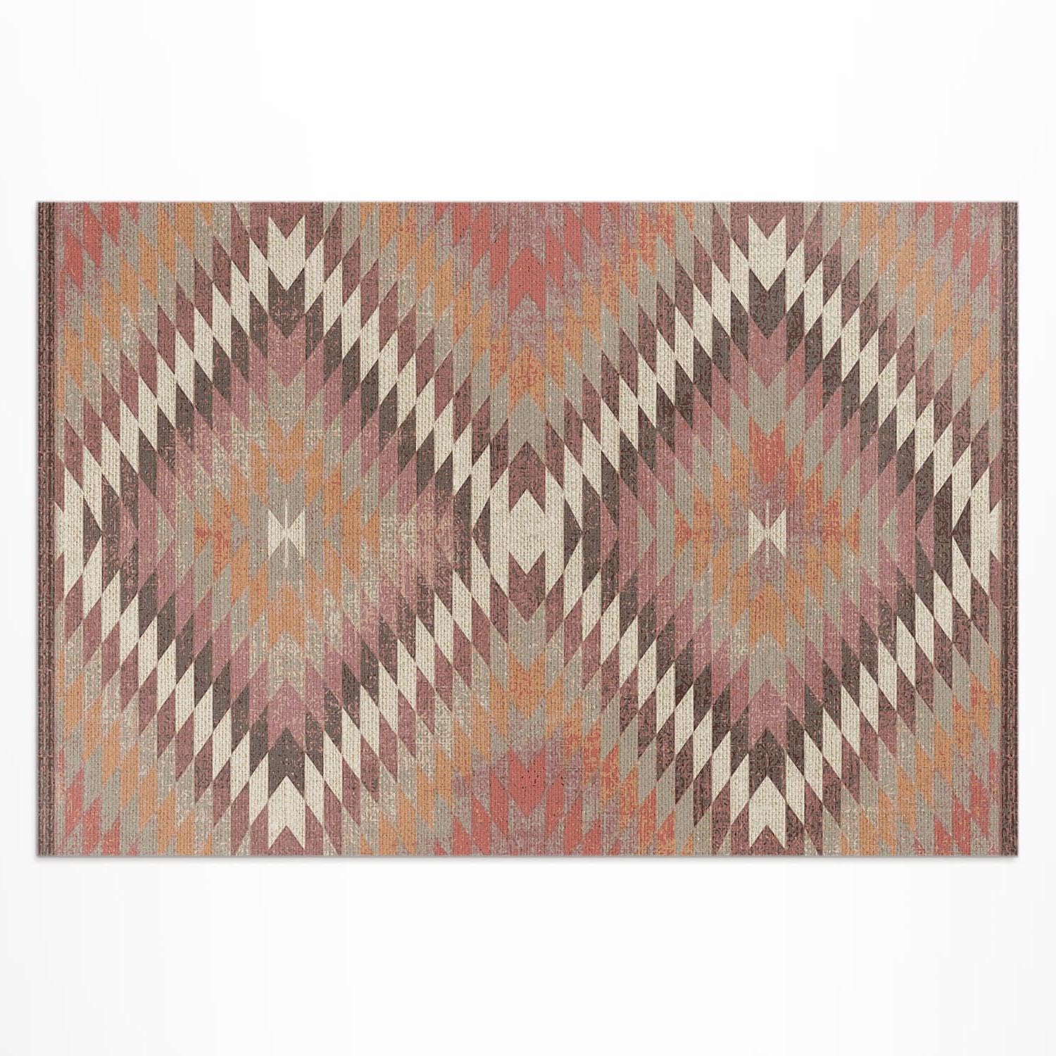 Tapis d'extérieur imperméable et résistant à la décoloration 150x225 cm ornemental