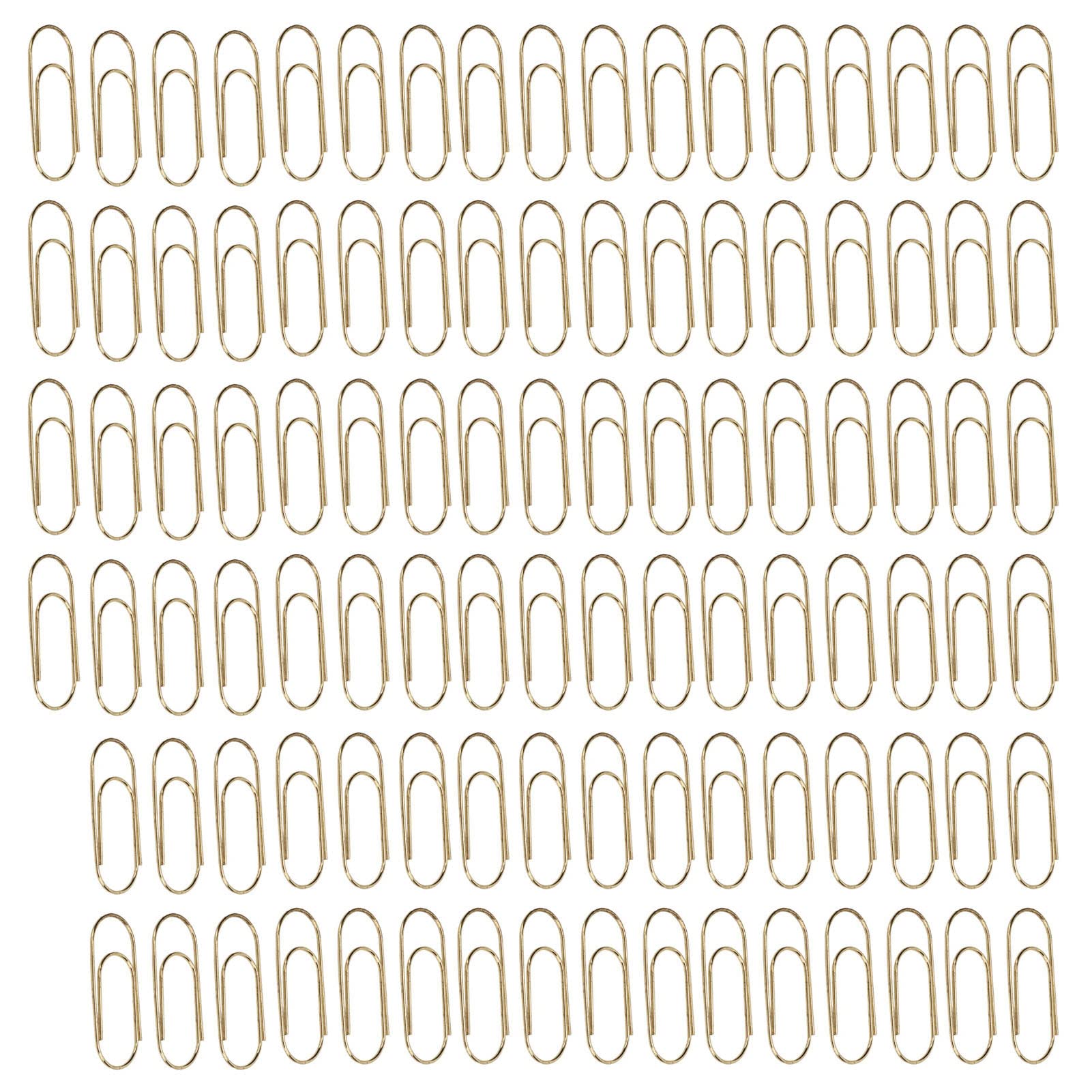 Graffette Decorative Dorate, Metallo Anticorrosione, 100 Pezzi,