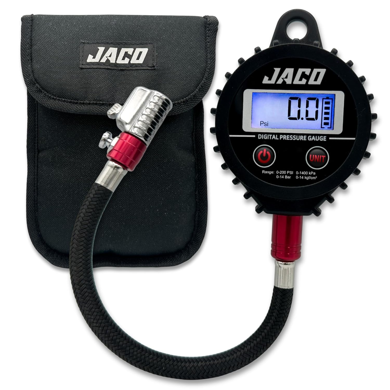 JACO ElitePro-X Digital Tire Pressure Gauge with Lightning Chuck - 100 PSI