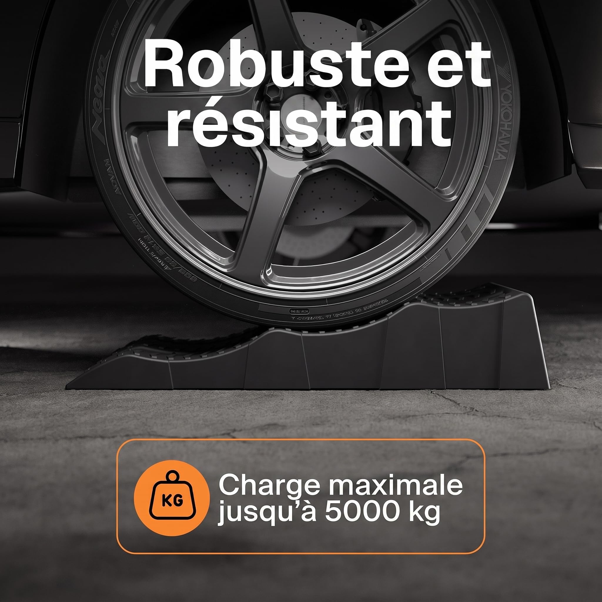 Cales de nivellement pour Camping-Car & Caravane – Lot de 2 avec 3 hauteurs (4/7/10 cm), Bandes antidérapantes & Sac de Transport – 5000 kg