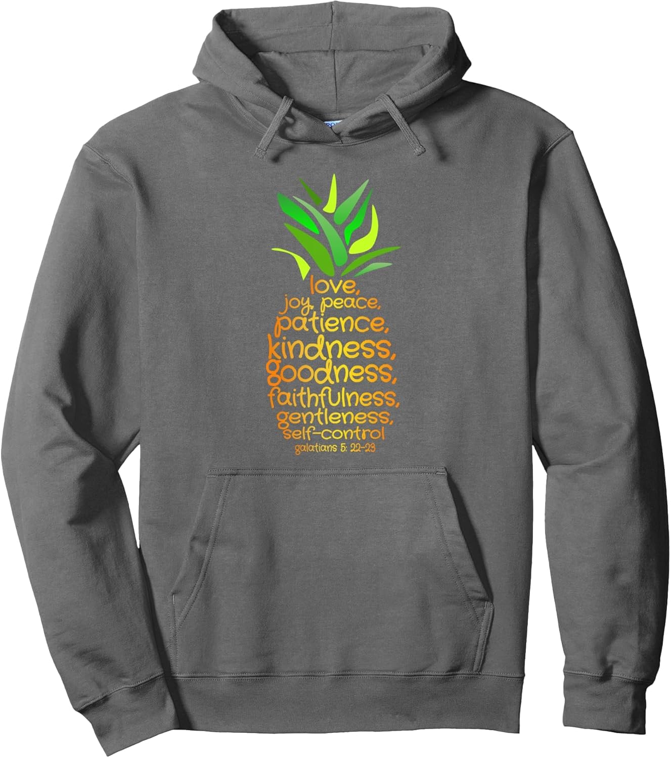 Pineapple Hoodie Bible Fruit Of The Spirit Love Joy Peace Pullover Hoodie