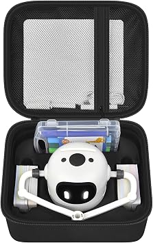 PAIYULE Drawing Robot Carrying Case for RIVGOT for ERYMCS for NAUQUOHZ for Dysh, Universal Voice Interactive Educational Drawing Machine Box with Mesh Bag & Groove for Drawing Cards & More Case Only