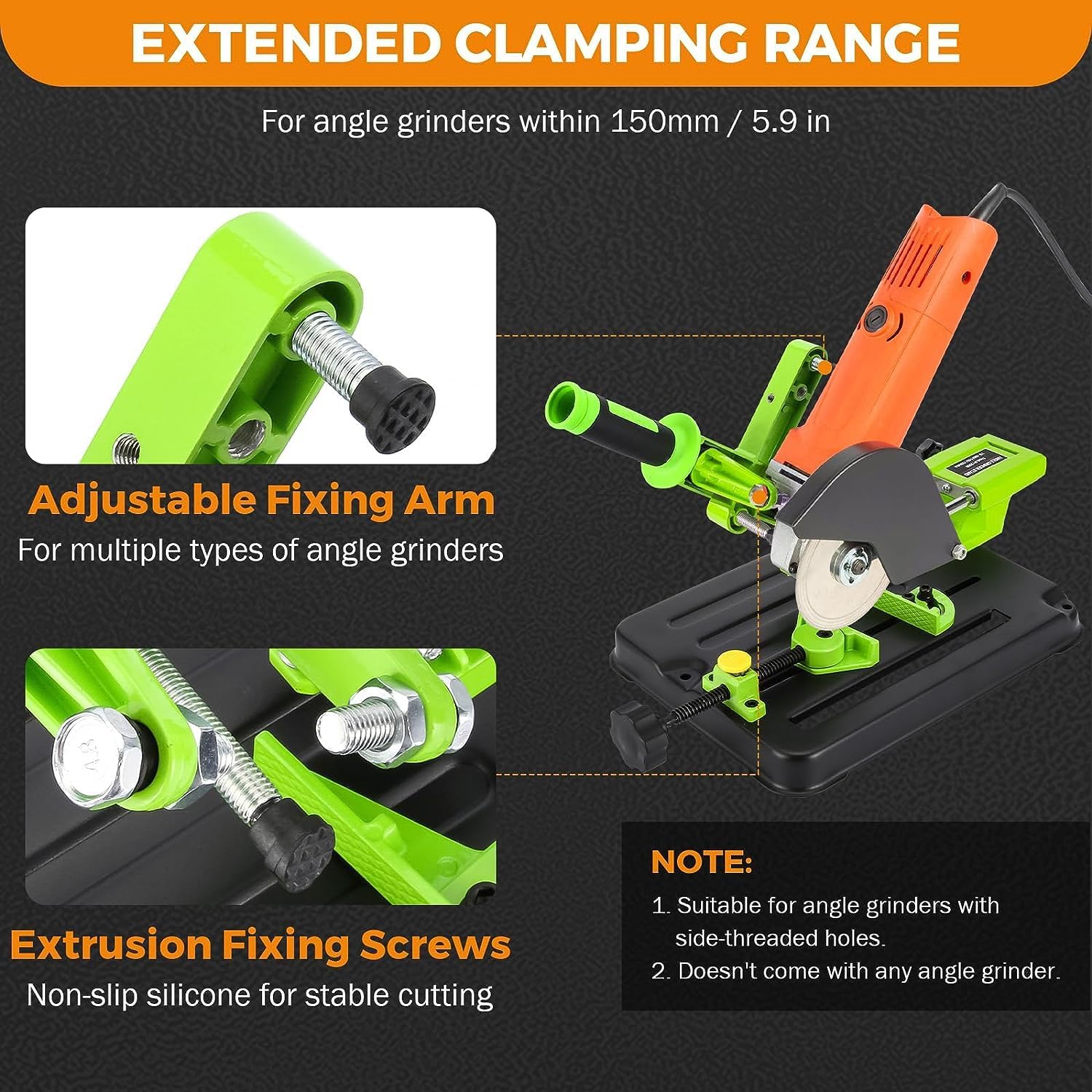 Angle Grinder Composite Saw Stand/Multifunction Slide Bar Bracket/Universal Compatibility with 4"/5" Grinding Cutter