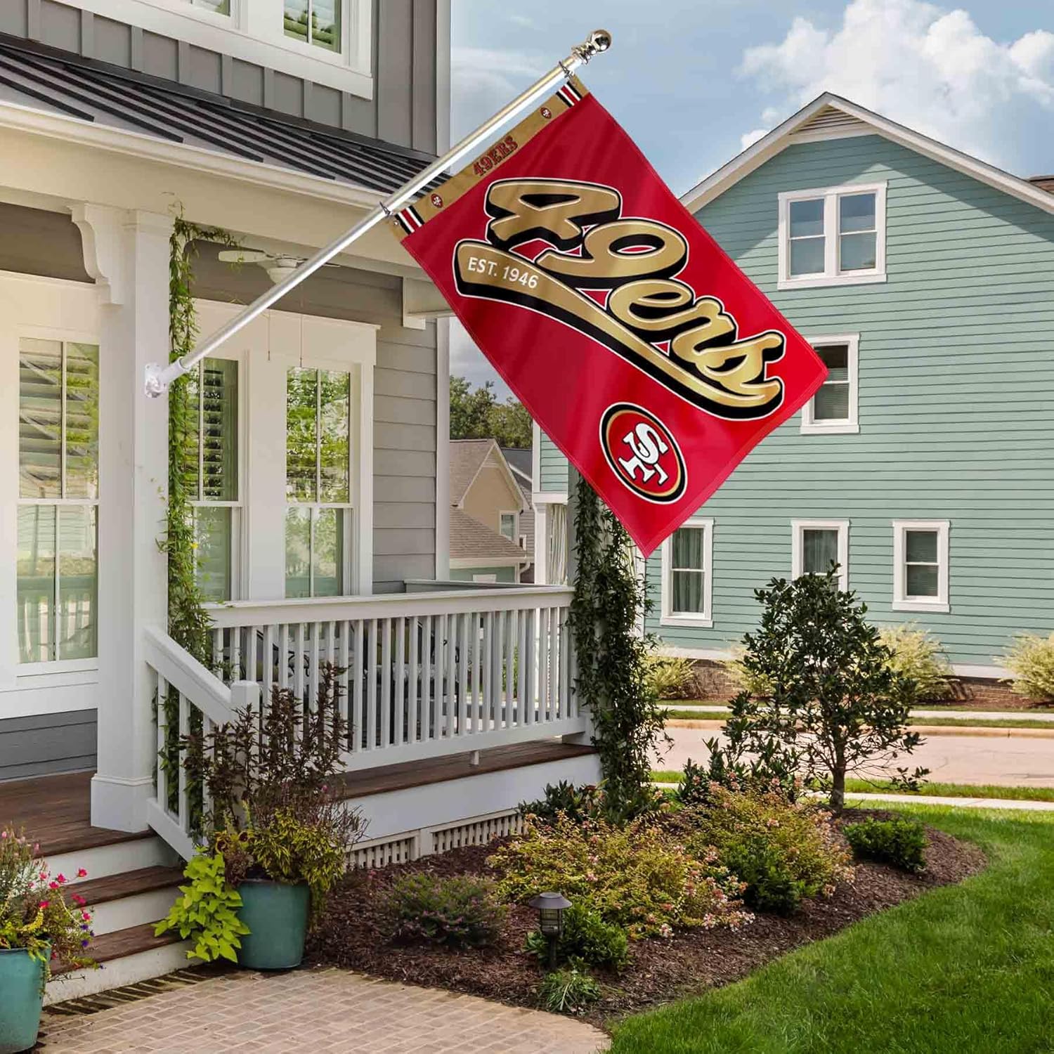 San Francisco 49ers Script Logo Premium Flag - Image 5