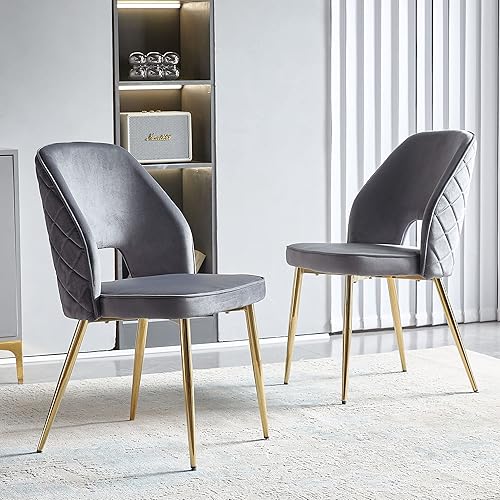 Silla de lujo para dormitorio, juego de 2 sillas de comedor modernas de terciopelo, hermosa silla de sala de estar, silla de acento suave con