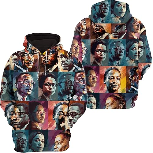 ThuhaTree Store Civil Rights Leaders African Inspired 3D T-Shirt and