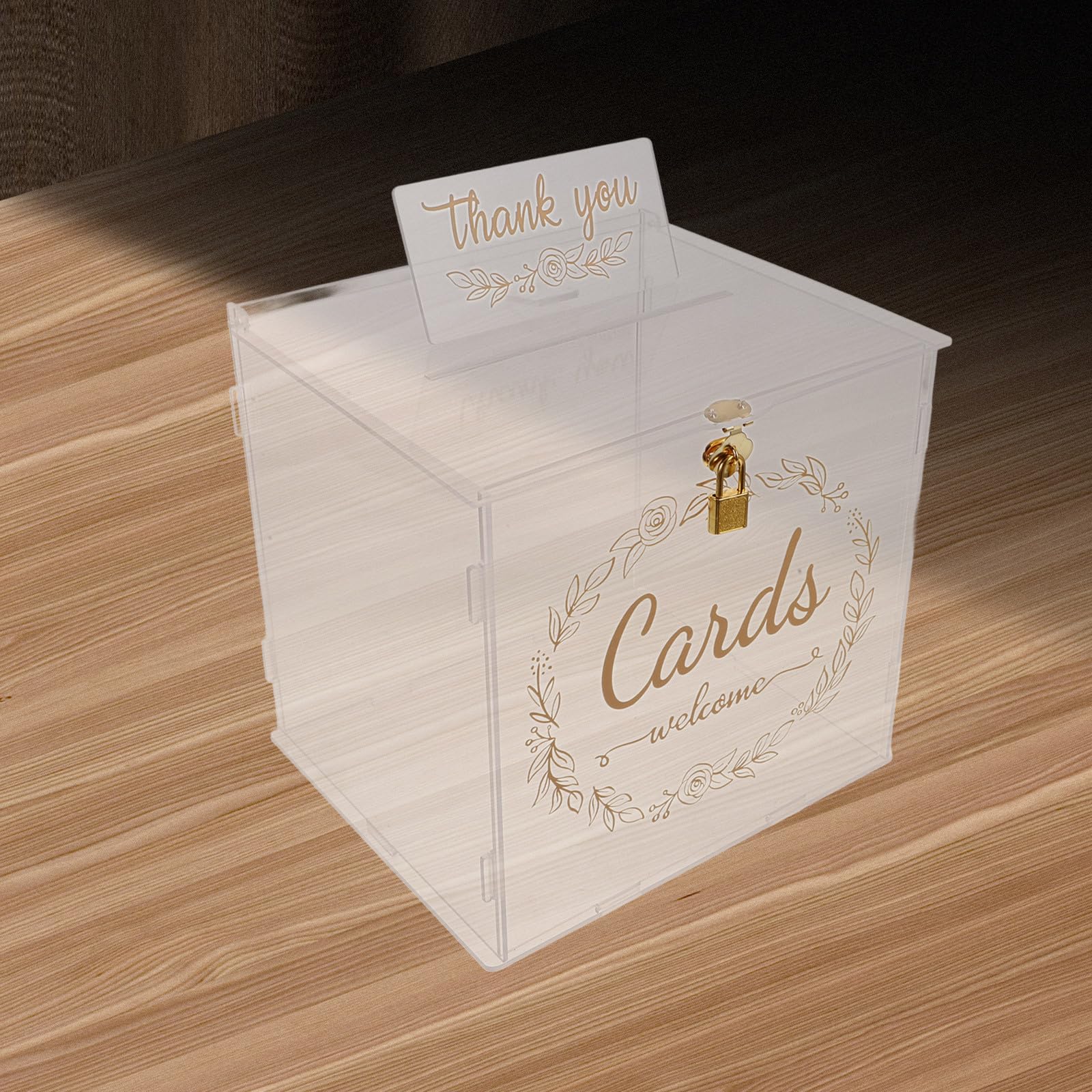 Elegante Hochzeitskartenbox mit Schloss aus Acryl für Hochzeitsparty Große Kapazität und Dekoratives Design zur Aufbewahrung von Karten und Erinnerungen