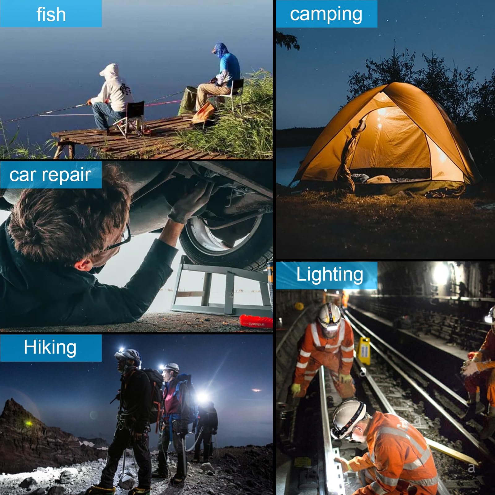 Compatible con Makita 18V Suministro de Energía de La Batería Luces de Trabajo,34W 5000Lm Lámparas Led Sin Cuerda,Luz de Trabajo de Inundación Portátil Linterna con Puerto de Carga USB Camping
