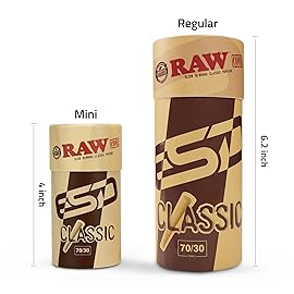 RAW Mini Dogwalker Pre-Rolled Cones 70/30 Single Size - 20 Pack - Slow Burning - Rolling Papers - Shorter Than 1 1/4 - Special Edition