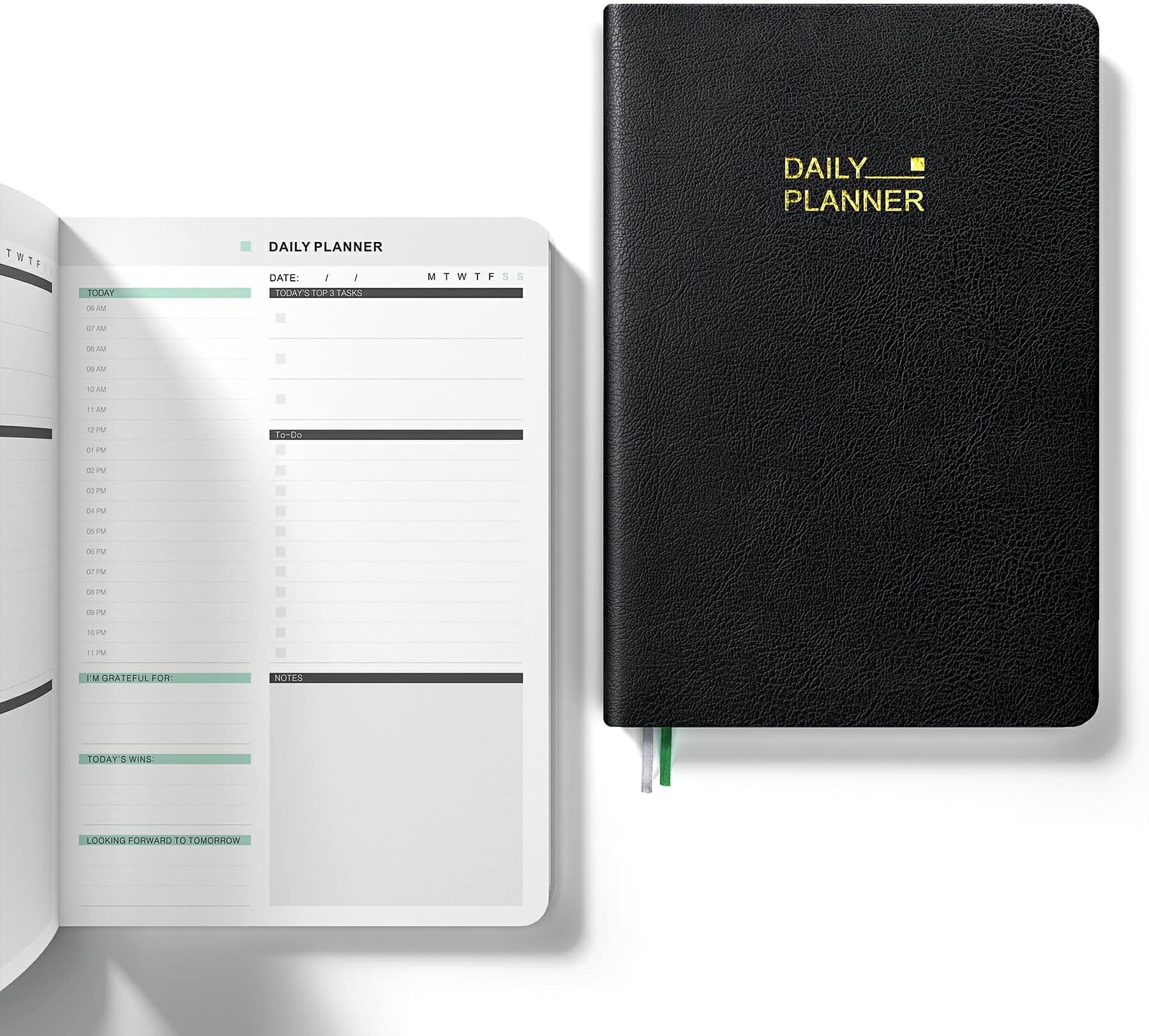 RedMountain - To Do List Notebook A5 Daily Planner, Undated Productivity Organiser with Schedule, Task List and More, for Work, Students & Home