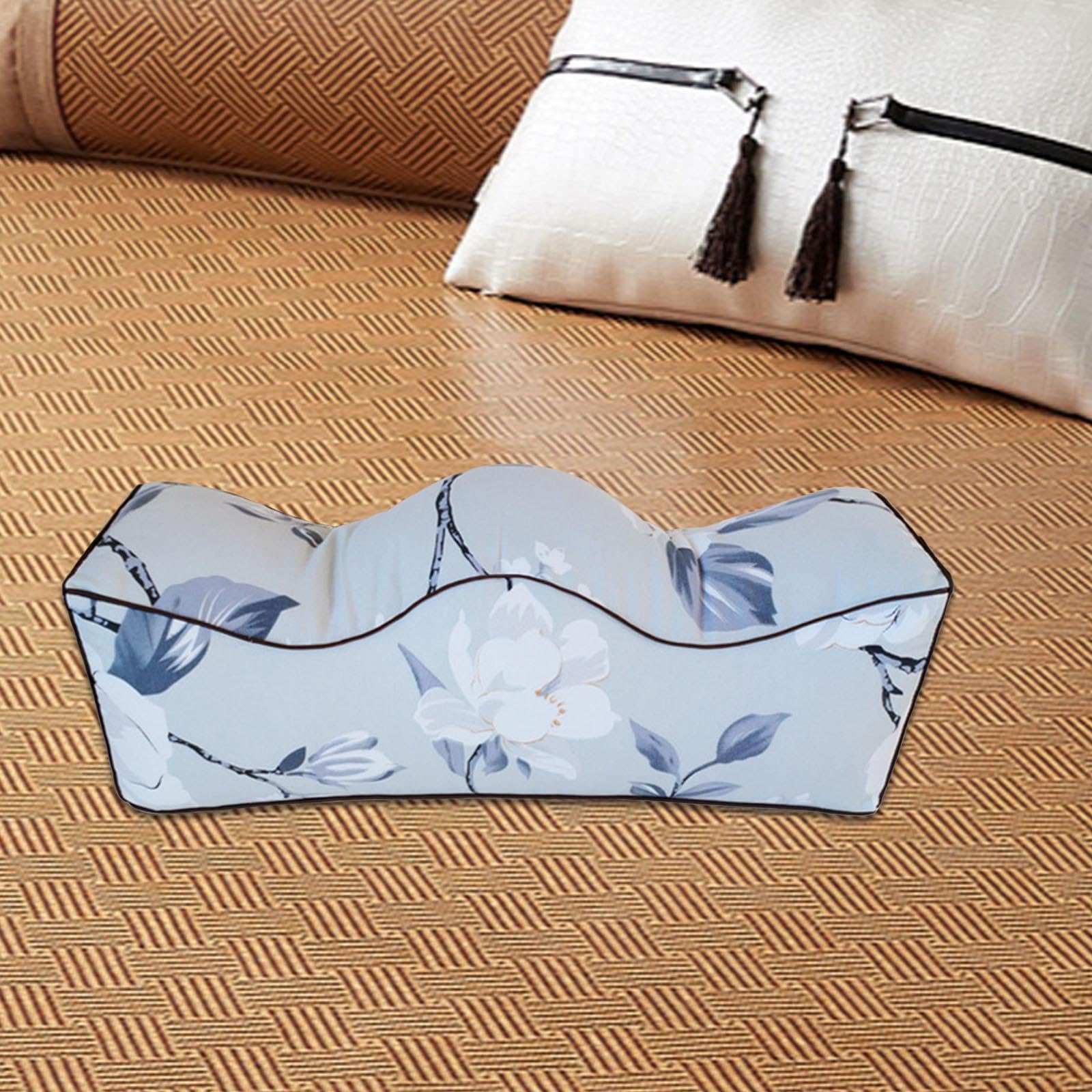 Almohada Elevadora de Piernas Almohada Ortopédica para Piernas Cojín para Pies Almohadilla de de Pierna Relleno Firme y Funda Lavable, Azul, Individual