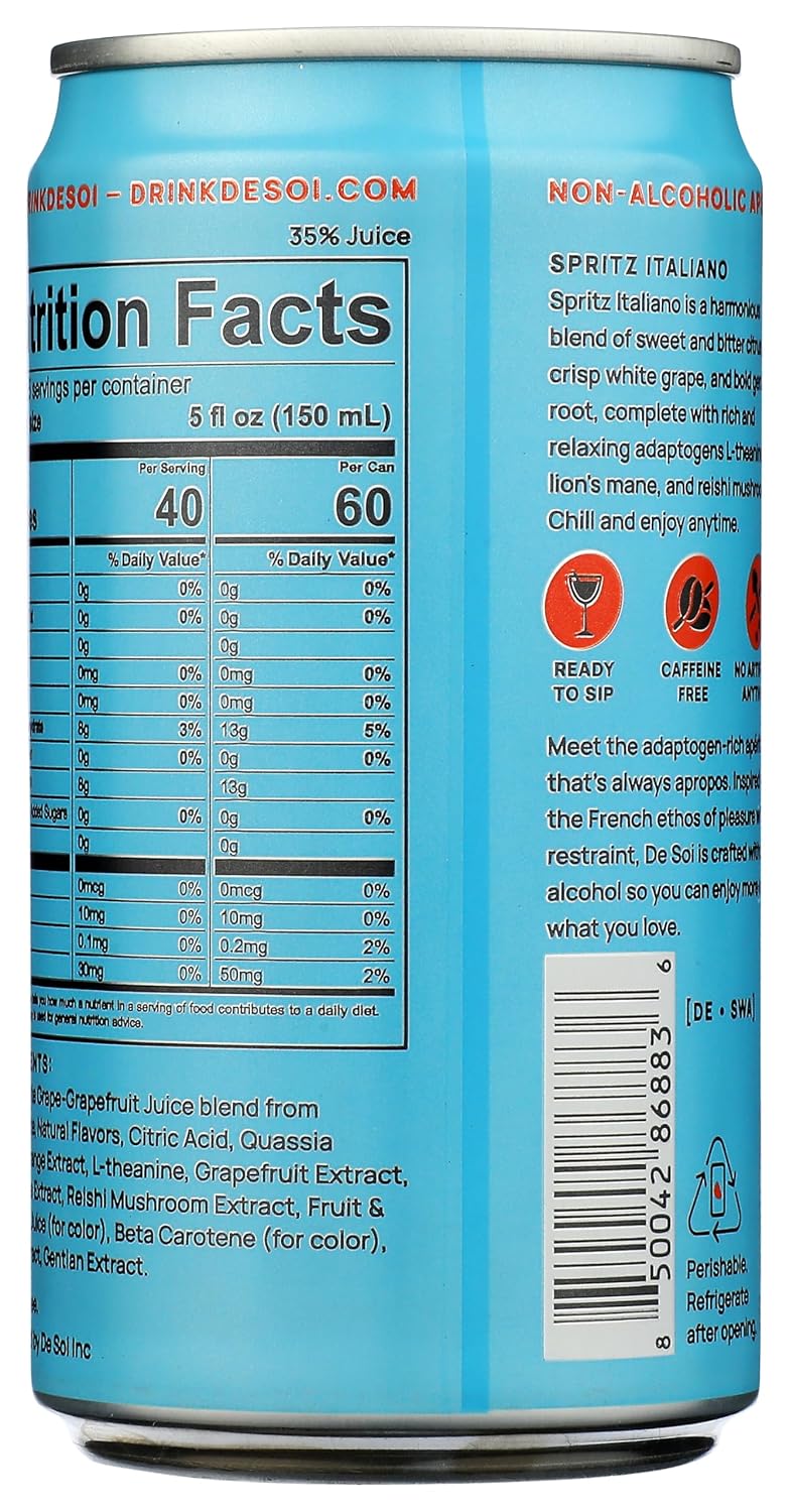 De Soi Non-Alcoholic Italiano Spritz Sgl Can, 8 FZ